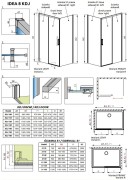 Kabina prysznicowa Radaway Idea 8 Black KDJ lewa