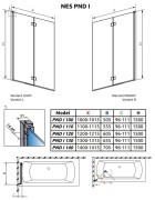 Parawan nawannowy Radaway Nes Black PND I prawy