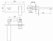 Bateria umywalkowa podtynkowa KOHLMAN Excelent QW185H