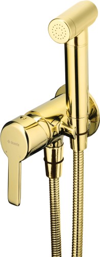 Bateria bidetowa podtynkowa ze słuchawką typu bidetta Arnika Deante złota