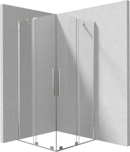 Kabina prysznicowa kwadratowa 90x90x195 chrom Prizma Deante