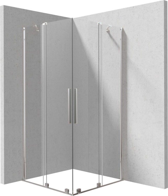 Kabina prysznicowa kwadratowa 90x90x195 chrom Prizma Deante