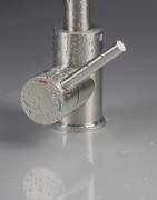 Bateria kuchenna stojąca z giętą wylewką Luno Deante biała