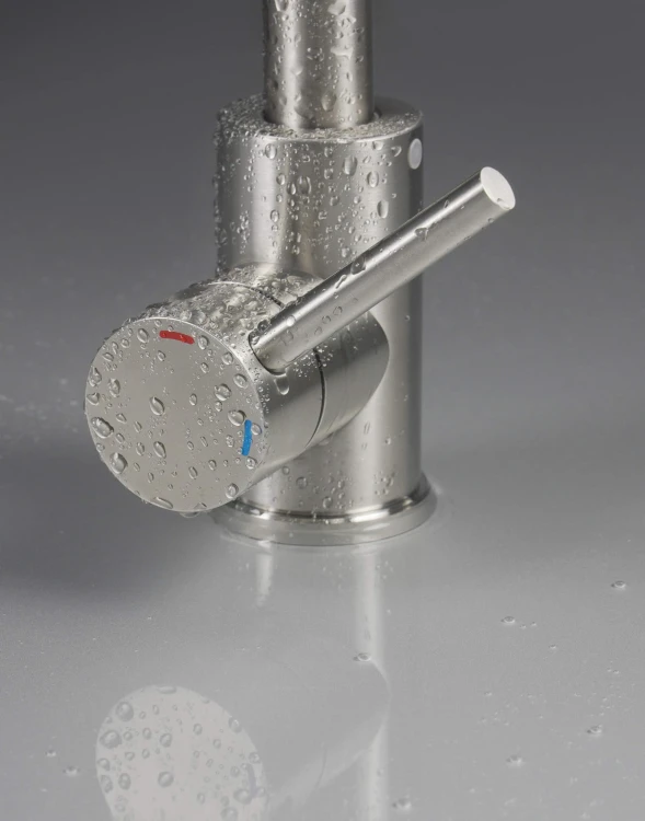 Bateria kuchenna stojąca z giętą wylewką Luno Deante biała