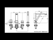 Bateria wannowa 4-otworowa KOHLMAN Excelent QB240H