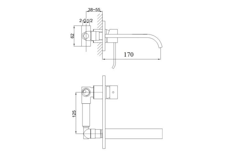 Bateria umywalkowa KOHLMAN Axis QW185N