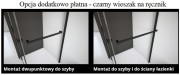 Kabina Radaway Modo New Black II 100x200 szkło przejrzyste