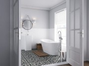 Wanna wolnostojąca corsan estella 170 cm z wykończeniem chrom