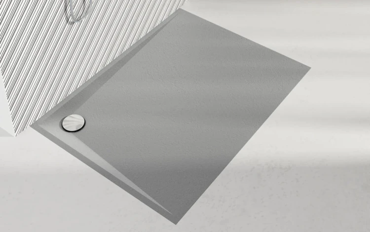 Brodzik prostokątny LIBRA Anthracite Stone 90x100 Schedpol Schedline, antracyt