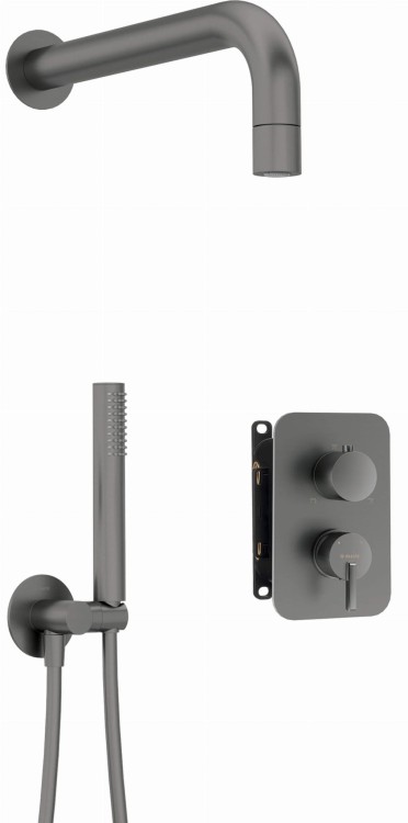 Zestaw prysznicowy z BOXem mieszaczowym titanium Silia Deante