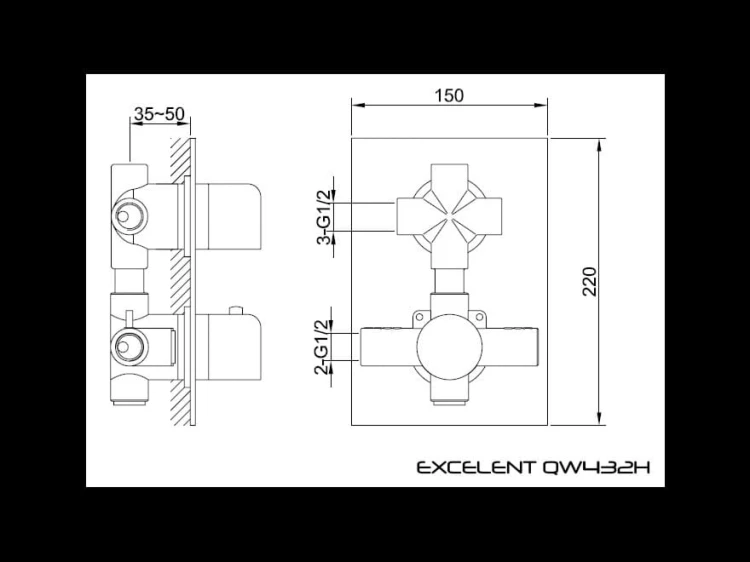 Bateria wannowa termostatyczna KOHLMAN Excelent QW432H
