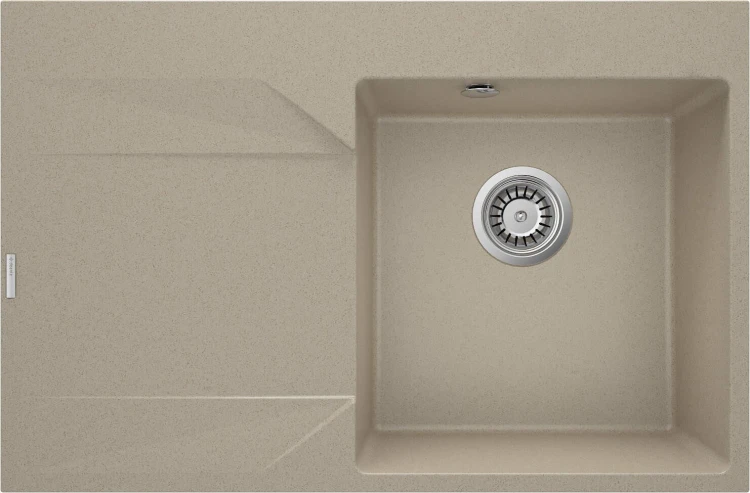 Zlewozmywak granitowy 1-komorowy lewy piaskowy Evora Deante