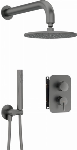 Zestaw prysznicowy podtynkowy z BOXem Silia Deante titanium