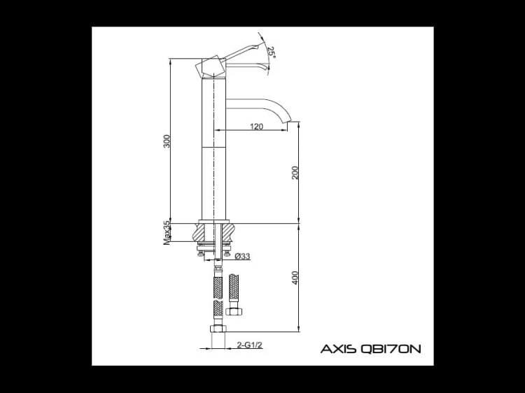 Bateria umywalkowa KOHLMAN Axis QB170N