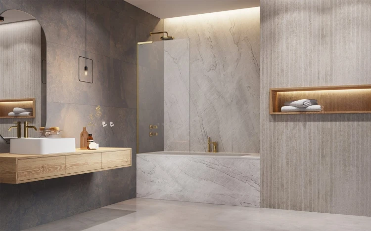 Parawan nawannowy Radaway Modo SL Gold PNJ II lewy