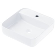 Umywalka nablatowa corsan 649902 kwadratowa 395x395x145 mm z otworem na baterię