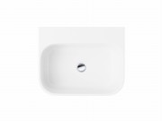 Stojąca umywalka akrylowa corsan olia mu5040 biała z syfonem i korkiem chromowanym