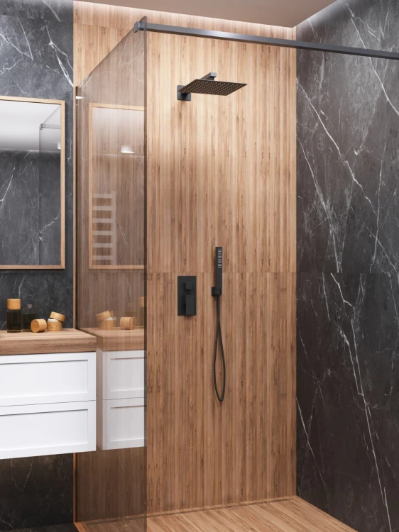 Prysznicowy zestaw podtynkowy corsan z01mbl czarny