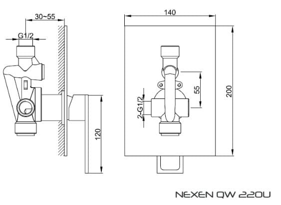 Bateria prysznicowa KOHLMAN Nexen QW220U