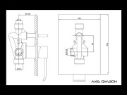 Bateria wannowo-prysznicowa podtynkowa KOHLMAN Axis QW210N
