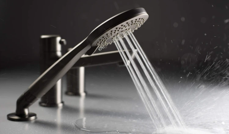 Bateria wannowa 3-otworowa titanium Arnika Deante