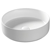 Umywalka nablatowa lugo okrągła 360x120 mm z korkiem białym