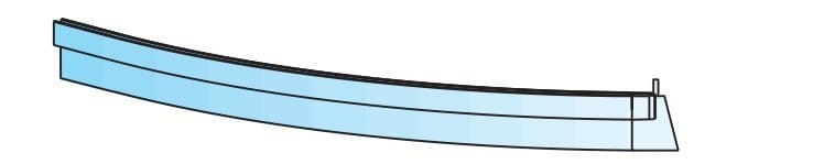 Uszczelka pozioma drzwi przejrzysta - lewa Euphoria PDD Radaway (dla modeli z listwą progową)