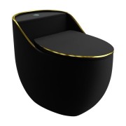 Kompakt WC SILIA RIM Black/Gold Line Lavita