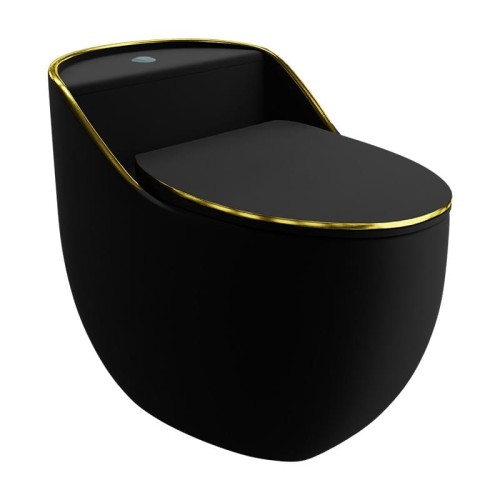 Kompakt WC SILIA RIM Black/Gold Line Lavita