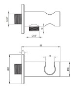 Zestaw prysznicowy podtynkowy Temisto mosiądz Deante