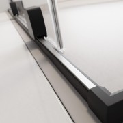 Outlet Drzwi Furo Black DWJ 140 Radaway prawe + brodzik Kyntos F 140x80