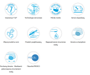 Deante Hiacynt Bateria umywalkowa stojąca sensorowa z regulacją temperatury (230V)