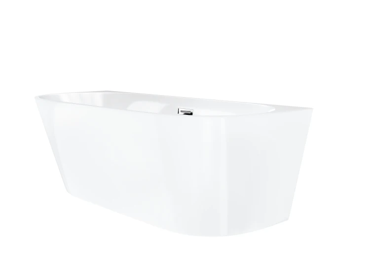 Wanna przyścienna wolnostojąca corsan mono 150 cm korek klik-klak szczotkowane złoto