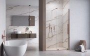 Drzwi prysznicowe Furo Brushed Copper DWJ Radaway lewe miedź