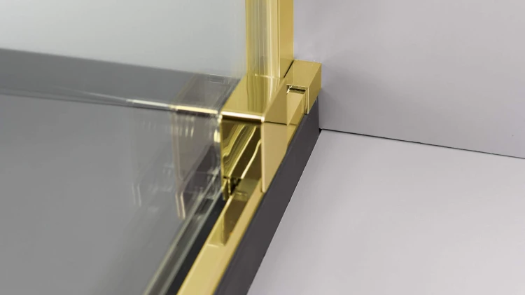 Ścianka prysznicowa walk-in 140x195 złota Prizma Deante