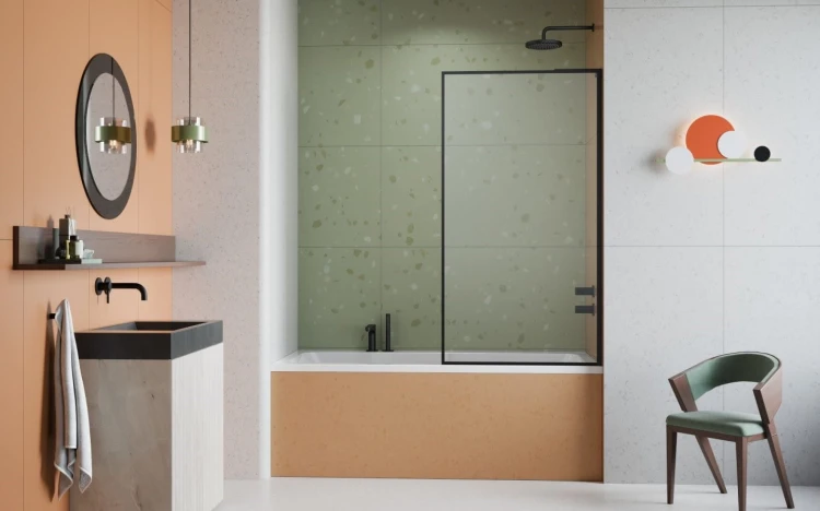 Parawan nawannowy Radaway Modo F SL Black PNJ II prawy