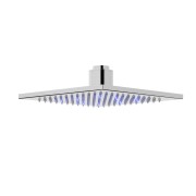 Zestaw prysznicowy corsan ango chrom z deszczownicą led, baterią i słuchawką