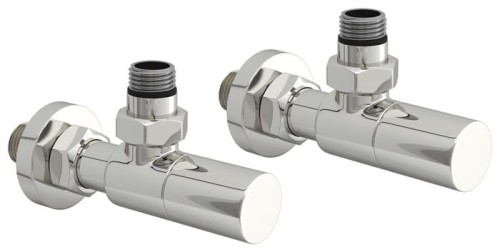 Zestaw zaworów kątowy SN stal polerowana SUNERZHA ROUND