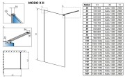 Kabina Radaway Modo X II 160x200 szkło przejrzyste