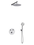 Zestaw prysznicowy podtynkowy lugo z04mch deszczownica 25cm mieszacz słuchawka prysznicowa chrom