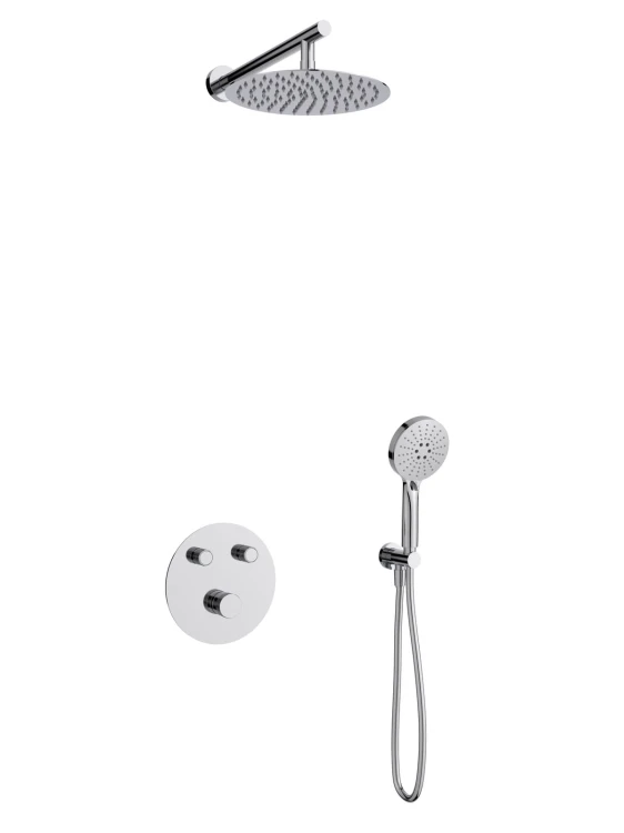 Zestaw prysznicowy podtynkowy lugo z04mch deszczownica 25cm mieszacz słuchawka prysznicowa chrom