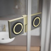 Drzwi prysznicowe Essenza Pro Brushed Gold DWJ Radaway lewe złote