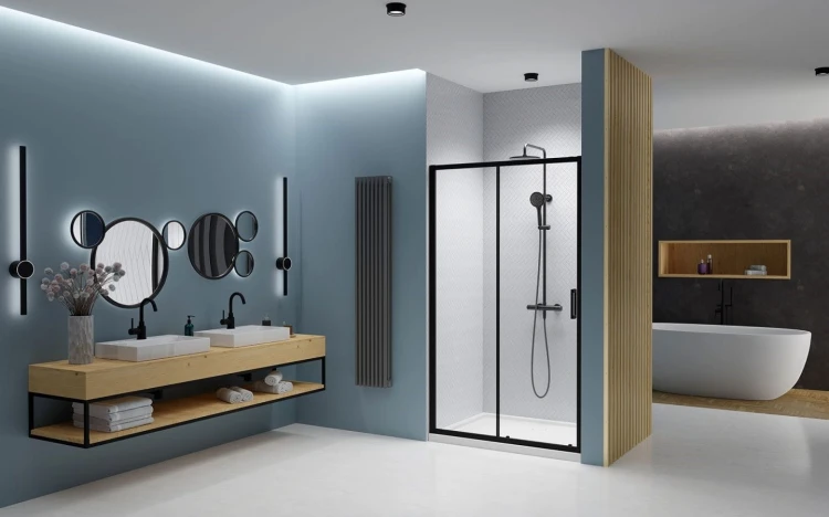 Drzwi prysznicowe Radaway Premium Pro Black DWJ 150x200 lewe