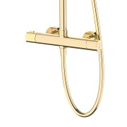 Natryskowa złota kolumna prysznicowa corsan lugo cmn01tgl