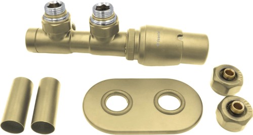 Zawór termostatyczny do grzejnika prawy złoty matowy Deante