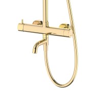 Natryskowa złota kolumna prysznicowa corsan lugo cmn01mglw