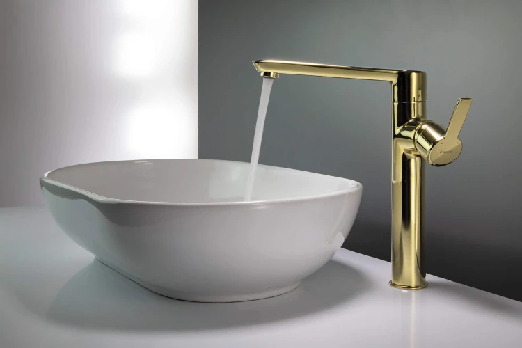 Bateria umywalkowa wysoka Arnika Deante złota