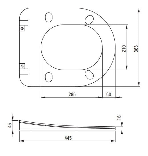 Zestaw WC podtynkowy 6 w 1 Peonia Zero Deante antracyt/titanium