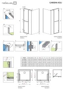Kabina prostokątna Radaway Carena KDJ 100x80x195 prawa