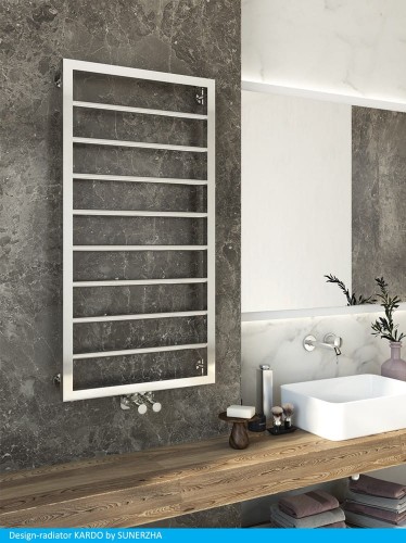 Grzejnik łazienkowy Sunerzha Kadro 100x50cm stal polerowana
